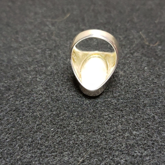 Sterling 925 silver and mother of pearl ring - Picture 5 of 5